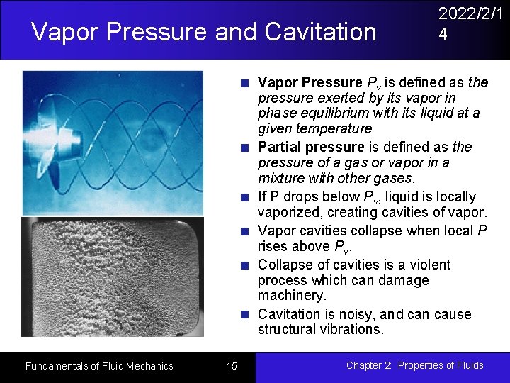 Fundamentals of Fluid Mechanics Chapter 2 Properties of