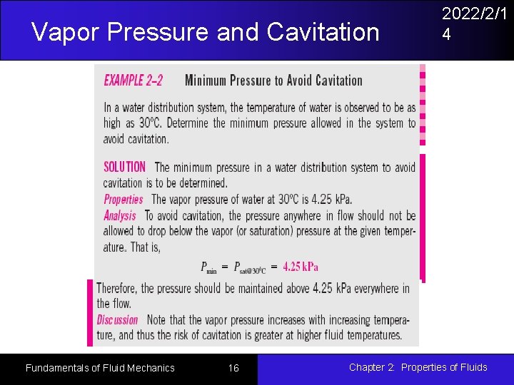 Fundamentals of Fluid Mechanics Chapter 2 Properties of