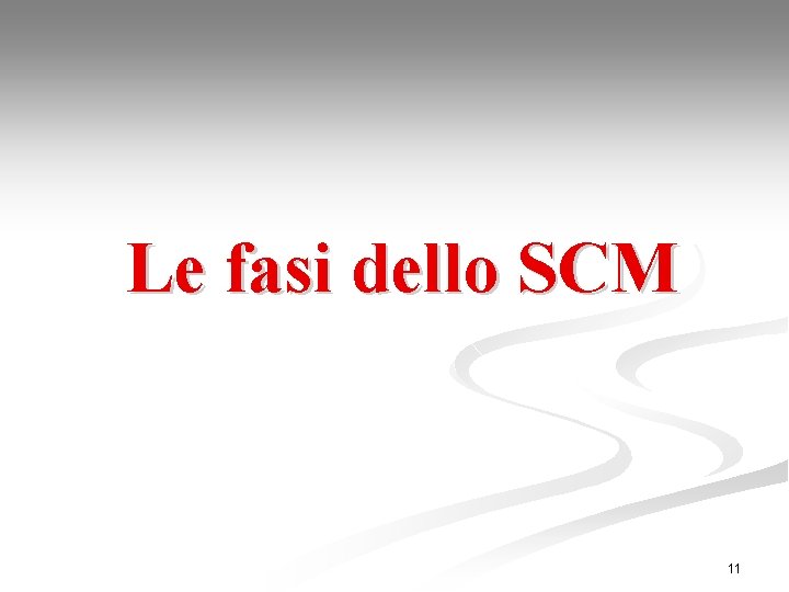 Le fasi dello SCM 11 