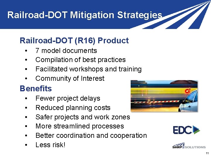 Railroad-DOT Mitigation Strategies Railroad-DOT (R 16) Product • • 7 model documents Compilation of Railroad-DOT Mitigation Strategies Railroad-DOT (R 16) Product • • 7 model documents Compilation of