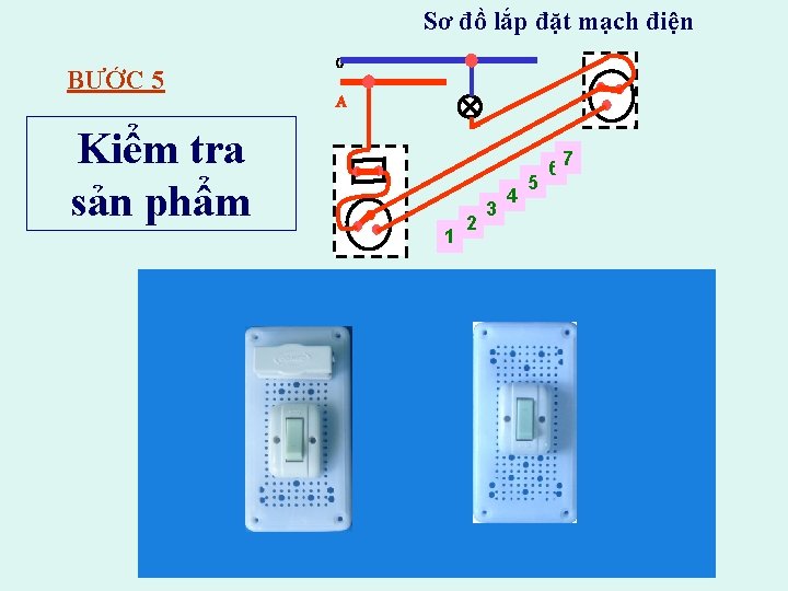 Sơ đồ lắp đặt mạch điện BƯỚC 5 0 A Kiểm tra sản phẩm