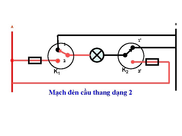 0 A 1’ 1 2 K 1 K 2 Mạch đèn cầu thang dạng