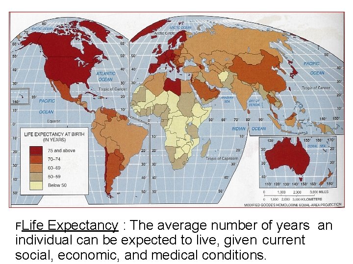 FLife Expectancy : The average number of years an individual can be expected to