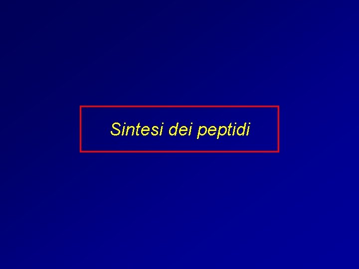 Sintesi dei peptidi 