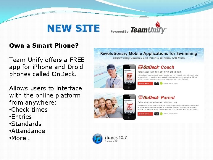 NEW SITE Own a Smart Phone? Team Unify offers a FREE app for i.