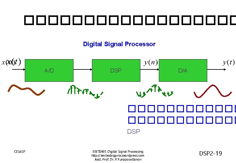 ��������� Digital Signal Processor A/D DSP D/A ������������ DSP CESd. SP EEET 0485 Digital