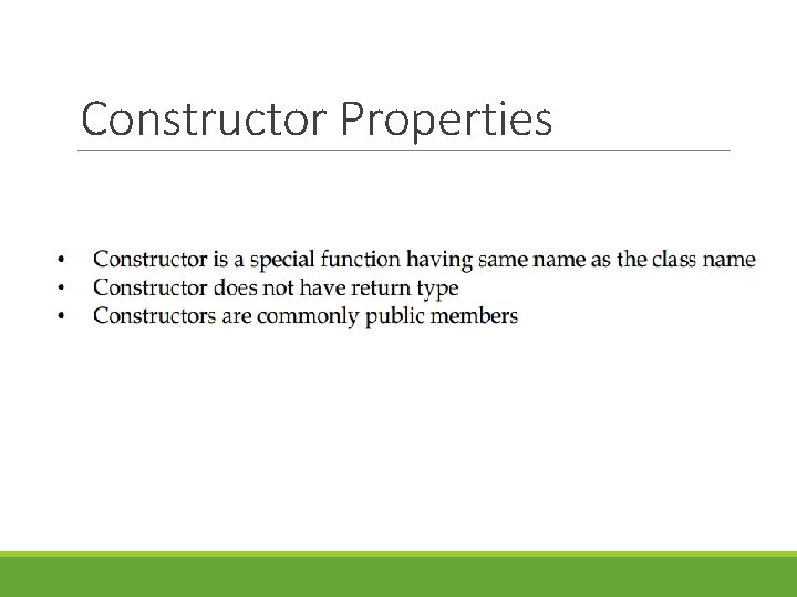 Constructor Properties 