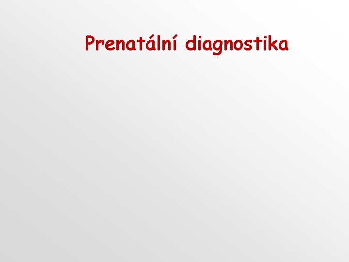 Prenatální diagnostika 