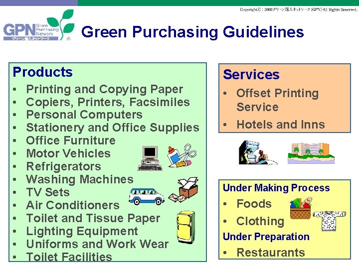 Green Purchasing Guidelines Products • • • • Printing and Copying Paper Copiers, Printers,