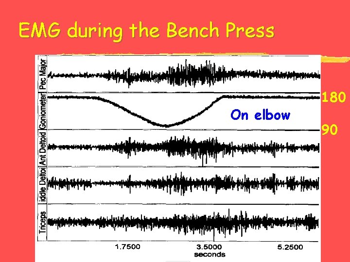 EMG during the Bench Press On elbow 180 90 
