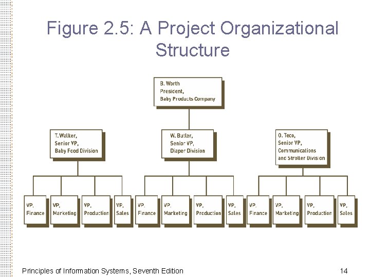 Figure 2. 5: A Project Organizational Structure Principles of Information Systems, Seventh Edition 14
