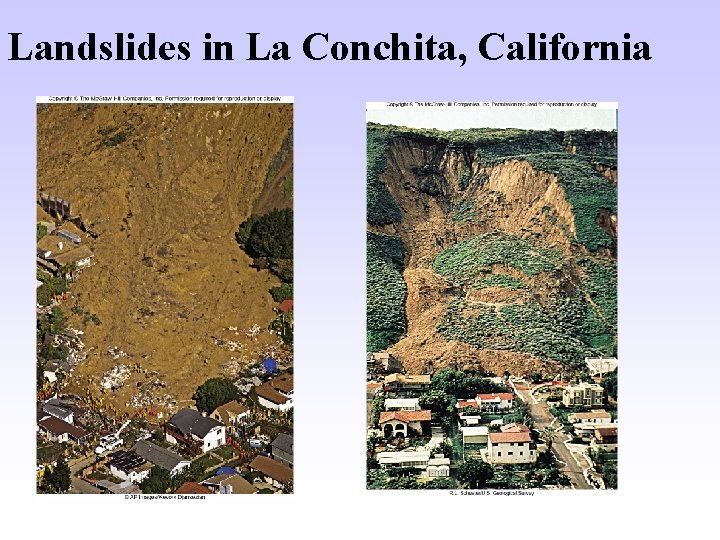 Landslides in La Conchita, California 