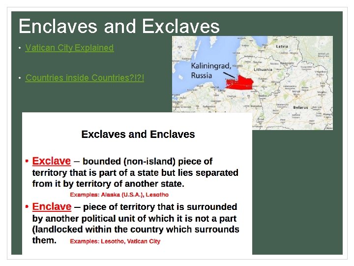 Enclaves and Exclaves • Vatican City Explained • Countries inside Countries? !? ! 