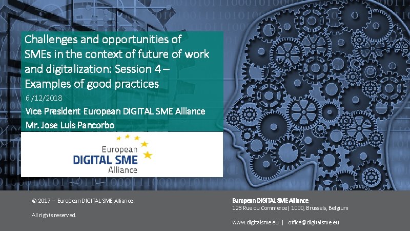 Challenges and opportunities of SMEs in the context of future of work and digitalization: