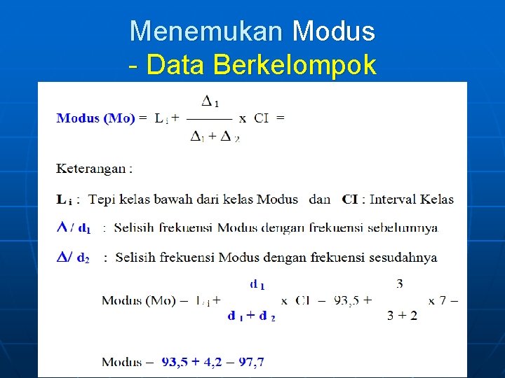 Menemukan Modus - Data Berkelompok 