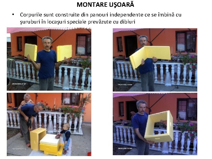 MONTARE UŞOARĂ • Corpurile sunt construite din panouri independente ce se îmbină cu şuruburi MONTARE UŞOARĂ • Corpurile sunt construite din panouri independente ce se îmbină cu şuruburi