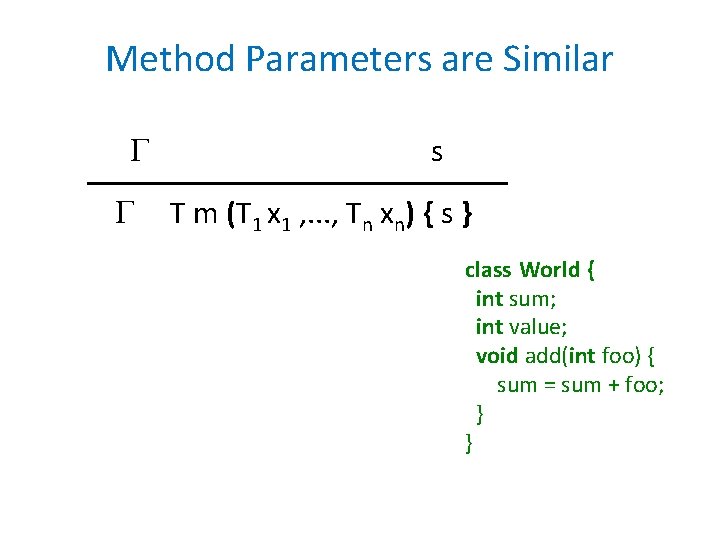 Method Parameters are Similar s T m (T 1 x 1 , . .