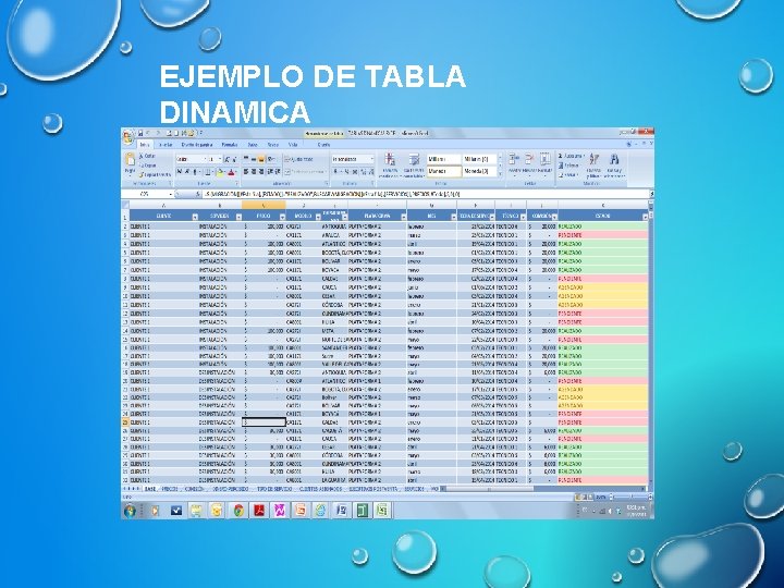 EJEMPLO DE TABLA DINAMICA 