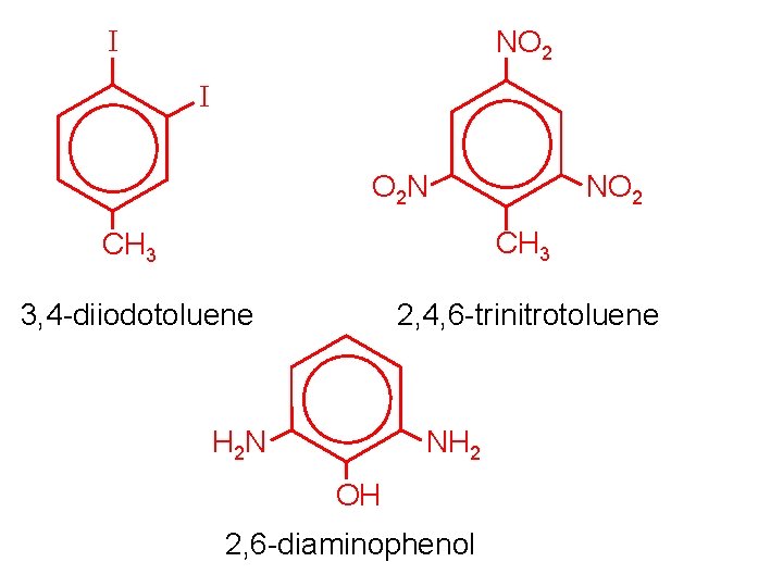 I NO 2 I O 2 N NO 2 CH 3 3, 4 -diiodotoluene