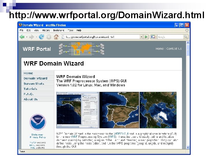 http: //www. wrfportal. org/Domain. Wizard. html 