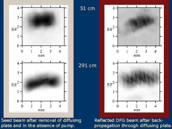 51 cm 291 cm Seed beam after removal of diffusing plate and in the 51 cm 291 cm Seed beam after removal of diffusing plate and in the