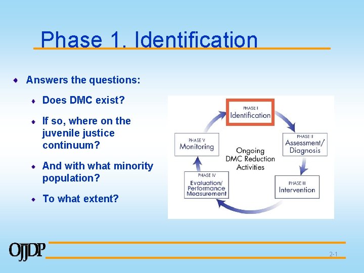 Phase 1. Identification Answers the questions: Does DMC exist? If so, where on the