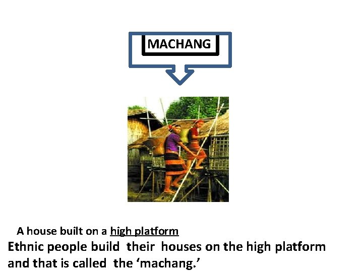 MACHANG A house built on a high platform Ethnic people build their houses on