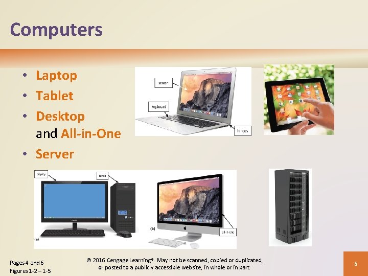 Computers • Laptop • Tablet • Desktop and All-in-One • Server Pages 4 and