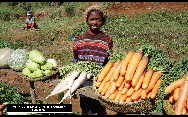 Marché aux légumes le long de la nationale 7, Madagascar 