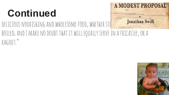 A Modest Presentation by Rennick Graf Andrew Warren