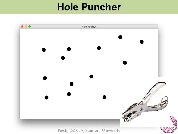 Hole Puncher Piech, CS 106 A, Stanford University 