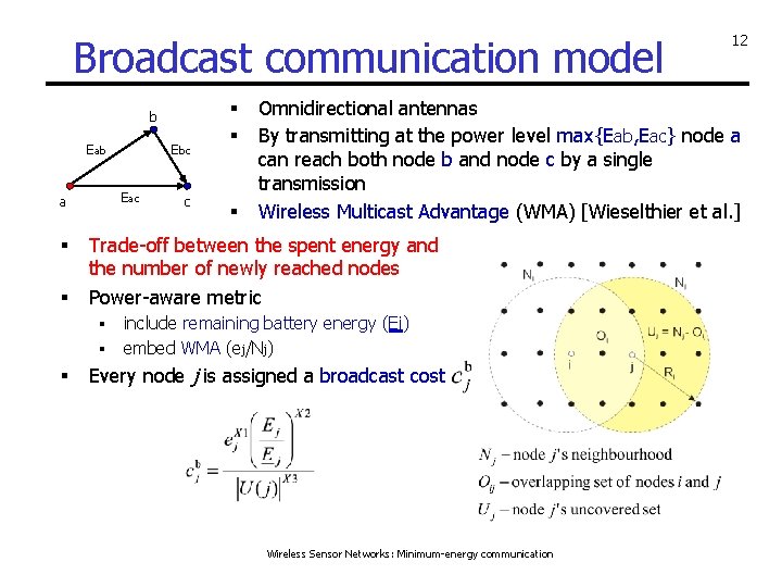 Broadcast communication model b Eac a § § c § Omnidirectional antennas By transmitting