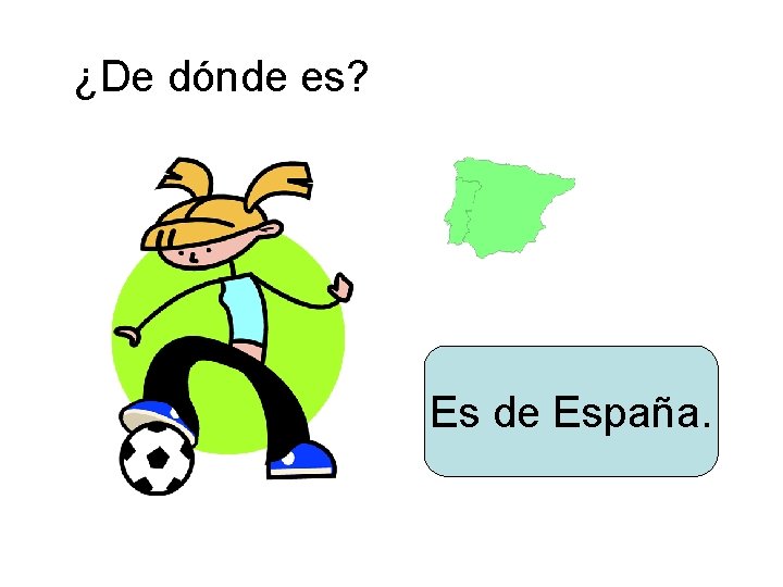 ¿De dónde es? Es de España. 