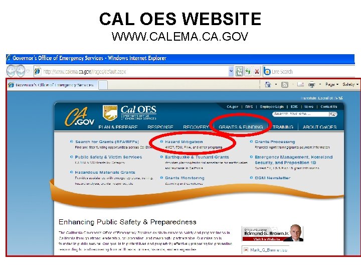 CAL OES WEBSITE WWW. CALEMA. CA. GOV CAL OES WEBSITE WWW. CALEMA. CA. GOV