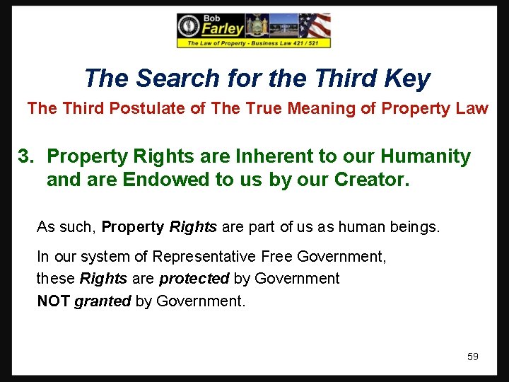 The Search for the Third Key The Third Postulate of The True Meaning of The Search for the Third Key The Third Postulate of The True Meaning of