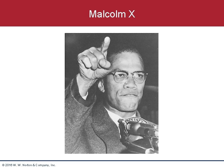 Malcolm X © 2016 W. W. Norton & Company, Inc. 