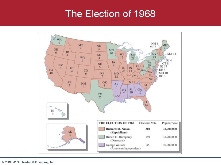 The Election of 1968 © 2016 W. W. Norton & Company, Inc. 