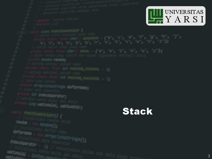 UNIVERSITAS YARSI Stack 3 