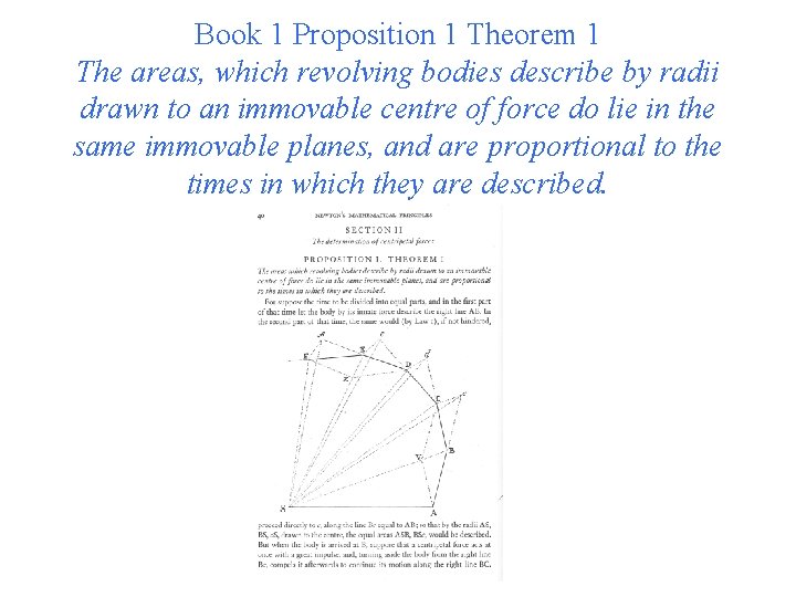 Book 1 Proposition 1 Theorem 1 The areas, which revolving bodies describe by radii