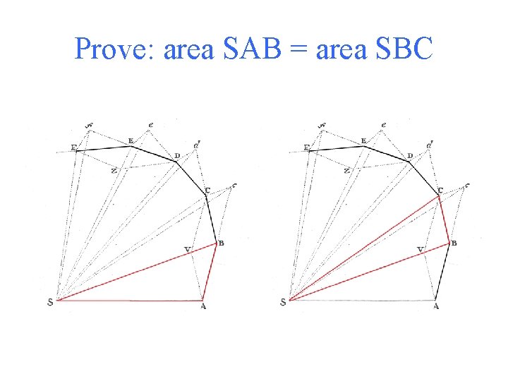 Prove: area SAB = area SBC 