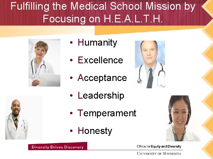 Fulfilling the Medical School Mission by Focusing on H. E. A. L. T. H.