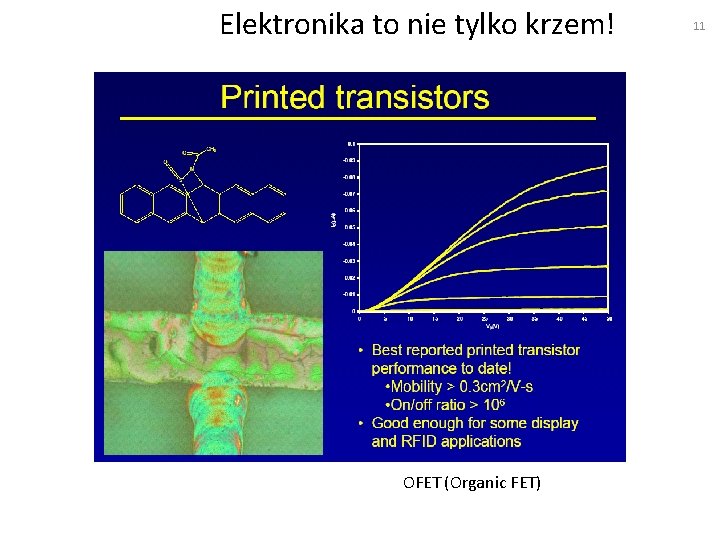 Elektronika to nie tylko krzem! OFET (Organic FET) 11 