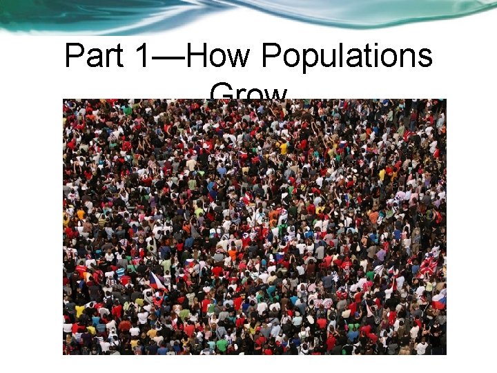 Part 1—How Populations Grow 
