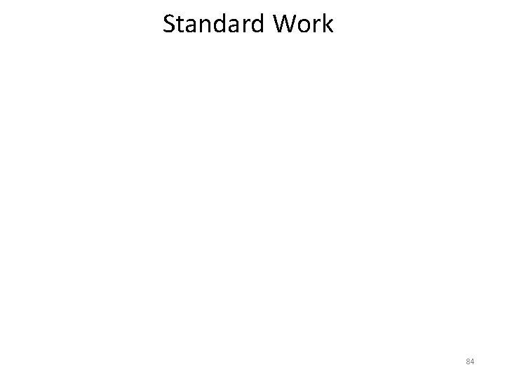 Standard Work 84 