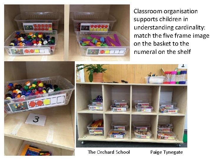 Classroom organisation supports children in understanding cardinality: match the five frame image on the Classroom organisation supports children in understanding cardinality: match the five frame image on the