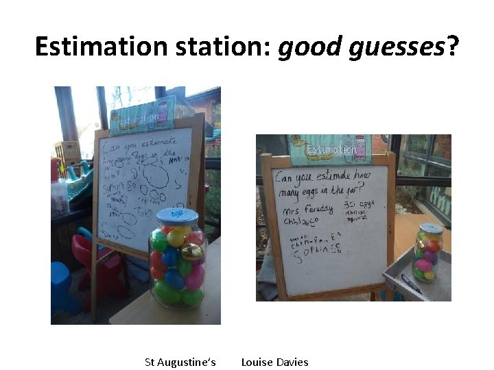 Estimation station: good guesses? St Augustine’s Louise Davies Estimation station: good guesses? St Augustine’s Louise Davies