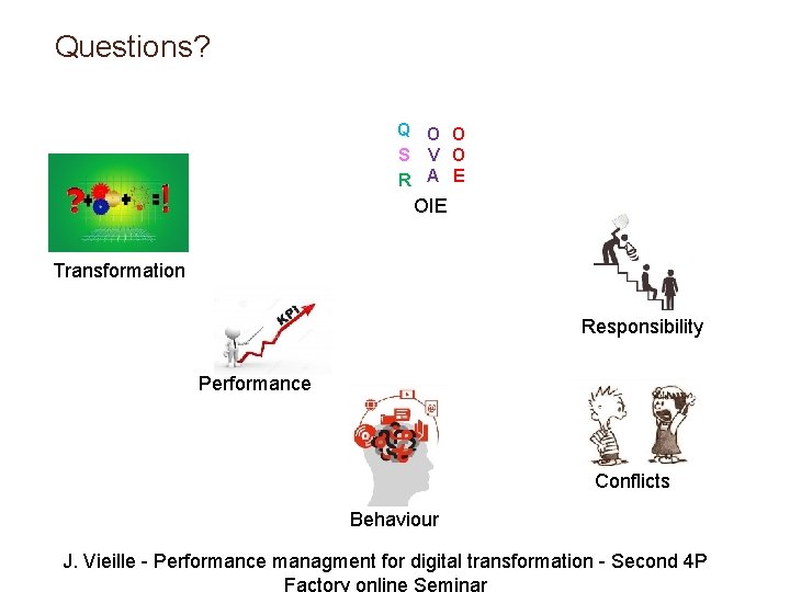 Questions? Q O O S V O R A E OIE Transformation Responsibility Performance