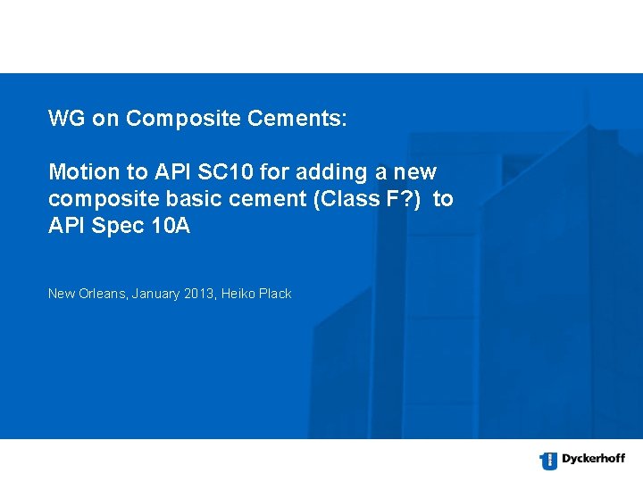 WG on Composite Cements Motion to API SC