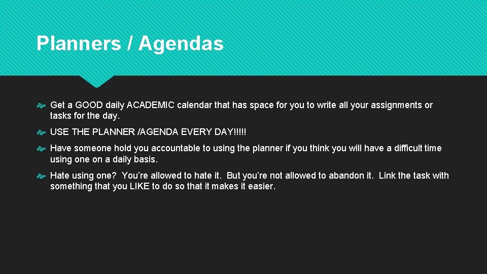 Planners / Agendas Get a GOOD daily ACADEMIC calendar that has space for you