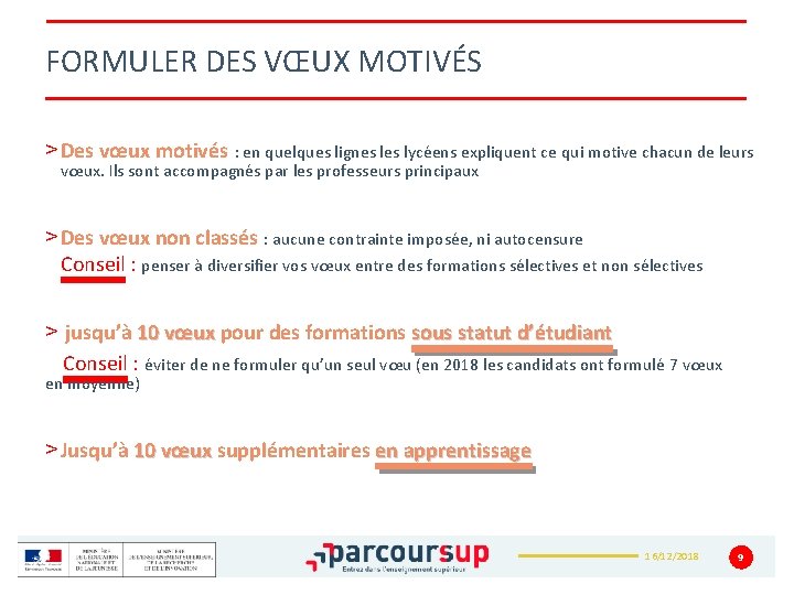 FORMULER DES VŒUX MOTIVÉS > Des vœux motivés : en quelques lignes lycéens expliquent